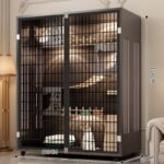 Pet Villa Home Cat House Indoor Extra Large Free Space Cat Cabinet Luxury Cat House Panoramic Cage - Image 24