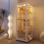 Cat Villa Does Not Occupy An Area, Glass Panoramic View, Small Apartment Cat Cage, Indoor Cat Nest, Cat House, Cat Cabinet, Ultra-Luxury