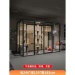 Cat Cage Glass Cat Villa Cat Room Cattery Large Panoramic Luxury Cat Cage Cat House Pet Metabo - Image 8