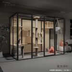 Cat Cage Glass Cat Villa Cat Room Cattery Large Panoramic Luxury Cat Cage Cat House Pet Metabo - Image 2
