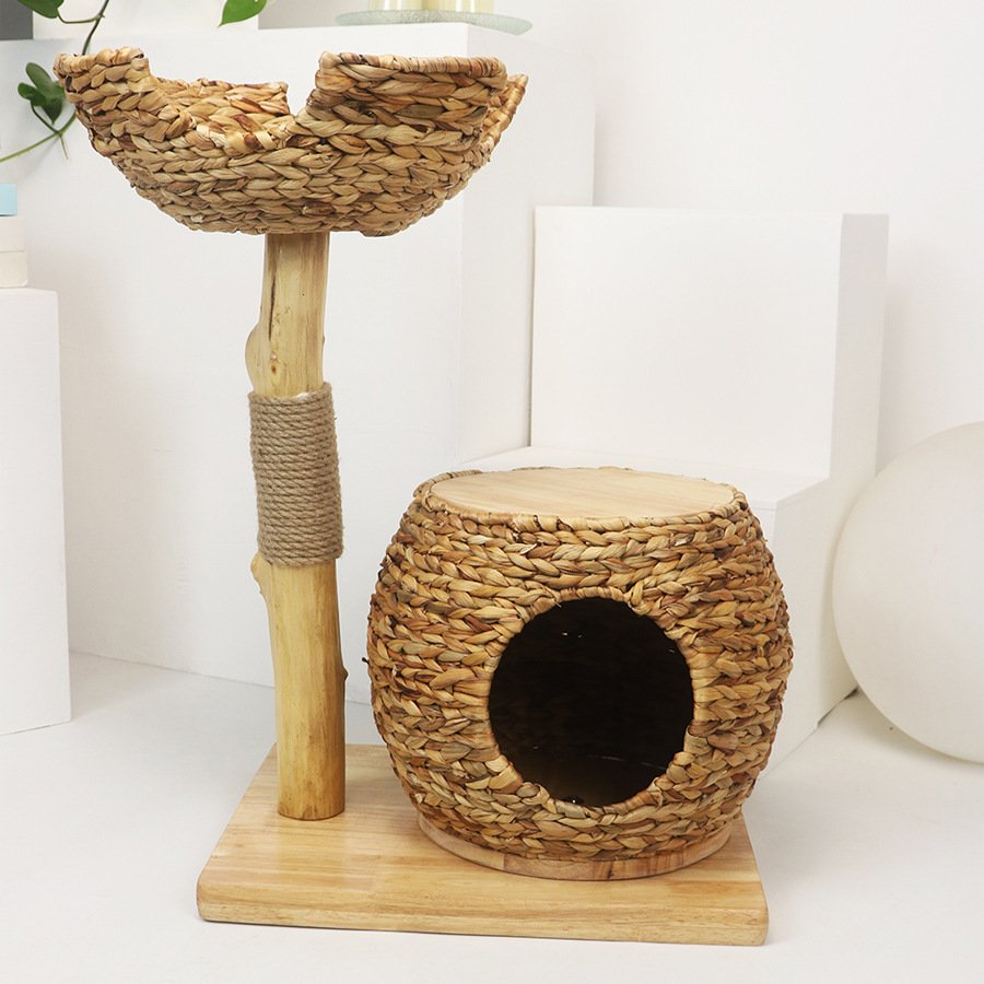 O1CN018JDqkD1nDhLuSYkpN_935735056-0-cib Luxury Solid Wood Straw Cat Nest Pet Nest Cat Room Cat Scratching Board Source Factory Stable Cat Villa Cat Climbing Frame - Image 1