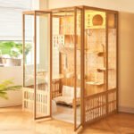 Cat Villa Cat Cage Home Panoramic Extra Large Space Cat House Luxury Indoor Large Cat Villa Glass Cat House - Image 2