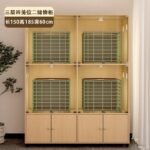 Dog Cage Stainless Steel Display Cabinet Cat Cage Fostering And Breeding Solid Wood Cat Villa Cat And Dog Integrated Cage For Pet Shop - Image 6