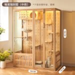 Cat Villa Cat Cage Home Panoramic Extra Large Space Cat House Luxury Indoor Large Cat Villa Glass Cat House - Image 6