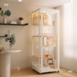 Cat Villa Does Not Occupy An Area, Glass Panoramic View, Small Apartment Cat Cage, Indoor Cat Nest, Cat House, Cat Cabinet, Ultra-Luxury - Image 4