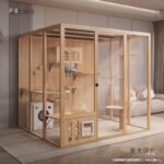 Cat Cage Glass Cat Villa Cat Room Cattery Large Panoramic Luxury Cat Cage Cat House Pet Metabo - Image 5