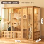 Cat Villa Cat Cage Home Panoramic Extra Large Space Cat House Luxury Indoor Large Cat Villa Glass Cat House - Image 8