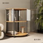 Small Cylindrical Cat Villa 360 Panoramic Four-Story Mobile Cat House Cat House Cat House Shimai Taibo