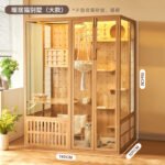 Cat Villa Cat Cage Home Panoramic Extra Large Space Cat House Luxury Indoor Large Cat Villa Glass Cat House - Image 7