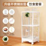 Sugar Glider Cage Breeding Cage Acrylic Horizontal Wire Double-Layer Moving Castle Squirrel Flowering Squirrel Flying Squirrel Luxury Villa - Image 12