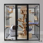 Dome Cat Cage Cute Small Large Space Breeding Free Space Cattery Pet Shop Cat Cage Villa Luxury Interior - Image 2