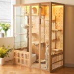 Cat Villa Cat Cage Home Panoramic Extra Large Space Cat House Luxury Indoor Large Cat Villa Glass Cat House - Image 4