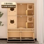 Dog Cage Stainless Steel Display Cabinet Cat Cage Fostering And Breeding Solid Wood Cat Villa Cat And Dog Integrated Cage For Pet Shop - Image 20
