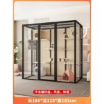 Cat Cage Glass Cat Villa Cat Room Cattery Large Panoramic Luxury Cat Cage Cat House Pet Metabo - Image 22