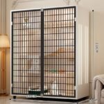 Pet Villa Home Cat House Indoor Extra Large Free Space Cat Cabinet Luxury Cat House Panoramic Cage - Image 26