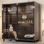 Pet Villa Home Cat House Indoor Extra Large Free Space Cat Cabinet Luxury Cat House Panoramic Cage - Image 12