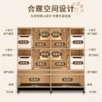 Dog Cage Stainless Steel Display Cabinet Cat Cage Fostering And Breeding Solid Wood Cat Villa Cat And Dog Integrated Cage For Pet Shop